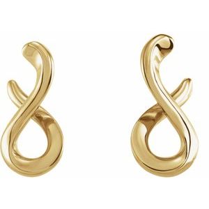 14K Yellow Gold Infinity-Inspired Drop Earrings