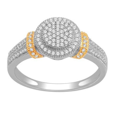 14K White Gold 0.25 Cttw Diamond Ladies Ring
