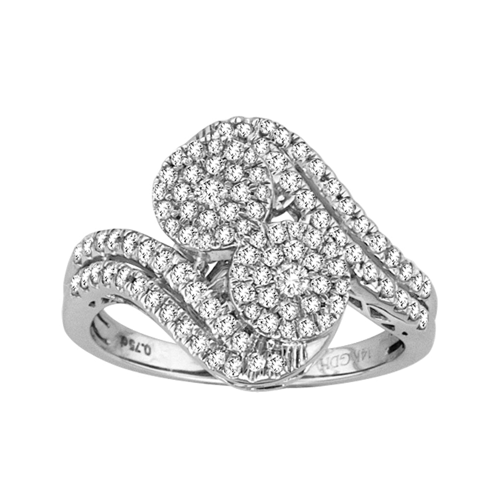 14K White Gold 0.75 Cttw Diamond Ladies Ring
