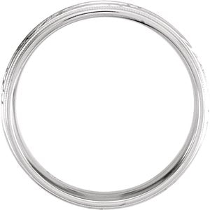 14K White/Yellow Gold 7 Mm Polished Grooved Comfort-Fit Band Size 11