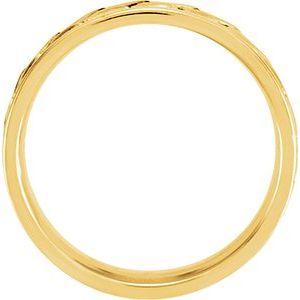 14K Yellow/White/Rose Gold 7.75 Mm Polished Hand-Woven Band Size 10.5