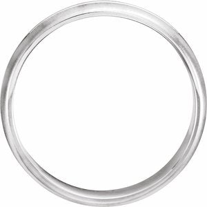 Palladium Grooved Band With Beadblast Finish Size 7.5