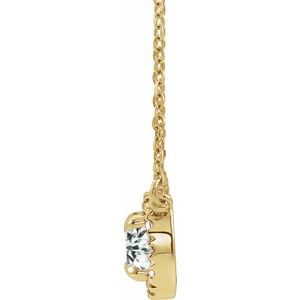 14K Yellow Gold Round 4Mm F+ Vs 1/3 Ctw Lab-Grown Diamond French-Set Necklace, Length: 18 In