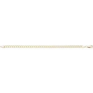 14K Yellow Gold-Filled Lobster Clasp Curb Chain, Length: 7 In, Width: 4 Mm