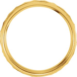 14K Yellow Gold Comfort-Fit Design Band Size 7
