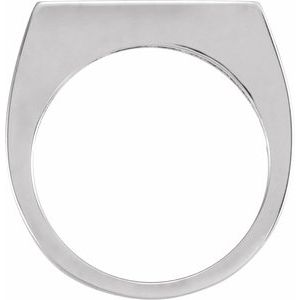14K White Gold Polished Stackable Ring Size 7