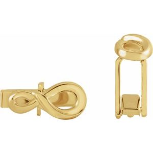 14K Yellow Gold 15.8 X 7 mm Polished Infinity-Inspired Cuff Links