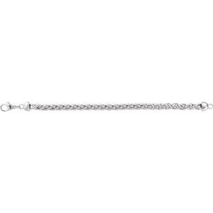 Sterling Silver Lobster Clasp Wheat Chain, Length: 8 In, Width: 6 Mm