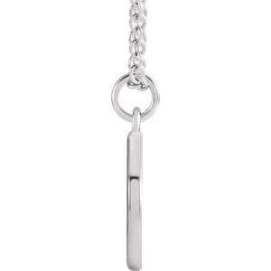 Sterling Silver 18 In Polished Initial Necklace