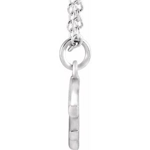 Sterling Silver 18 In Polished Initial Necklace