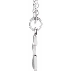Sterling Silver 18 In Polished Initial Necklace