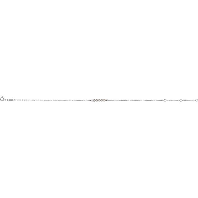 14K Yellow Gold Round 1.5 Mm 25.4 X 2.62 Mm 6 1/2-7 1/2 In I1, G-H Polished 1/8 Ctw Natural Diamond Bar Bracelet