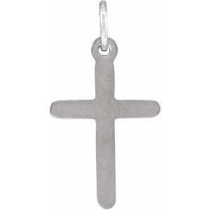 Sterling Silver 22.9 X 12.5 Mm Cross Pendant