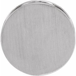 Sterling Silver 12.5 Mm Polished Engravable Disc Slide Pendant With Scroll Detail