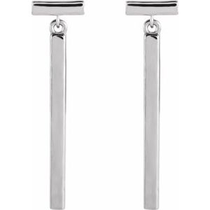 Sterling Silver Bar Dangle Earrings