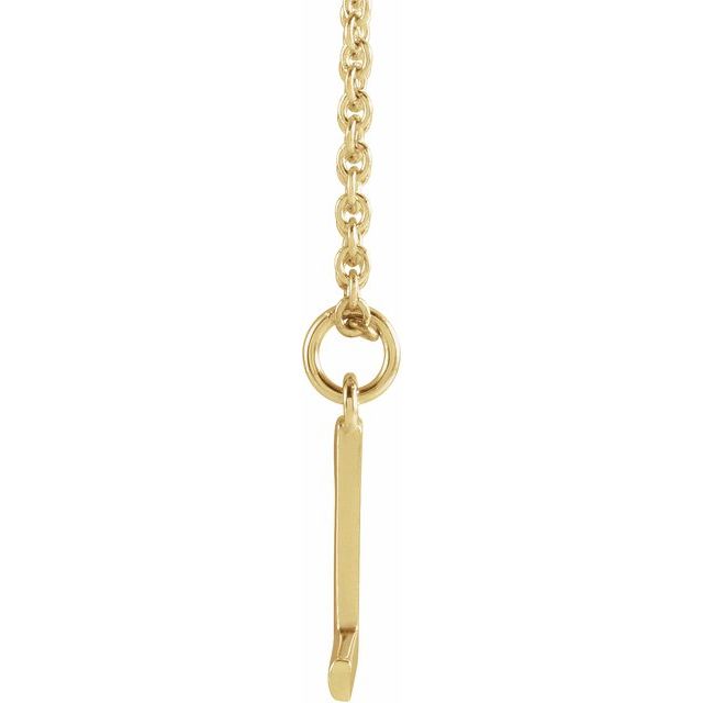 18K Yellow Gold-Plated Sterling Silver 9.2 X 7.3 Mm 16 In Polished Initial N Necklace