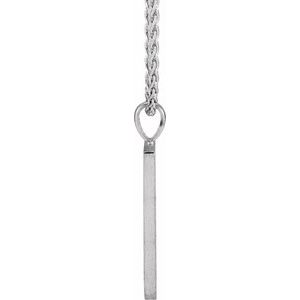 Sterling Silver 24.25 X 13.91 Mm 24 In Polished 1/6 Ctw Black Natural Diamond Triangle Necklace