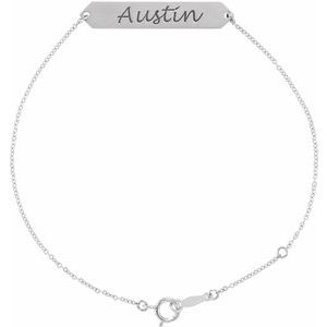 Sterling Silver 33 X 6 Mm 7-8 In Polished 7-8 Inch Geometric Bracelet