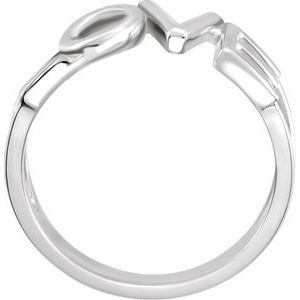 Sterling Silver Polished Love Ring Size 7