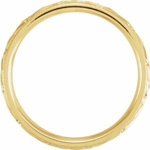 14K Yellow Gold Design Band Size 11
