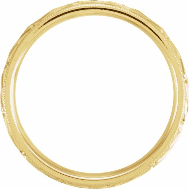 14K Yellow Gold Gold Polished Design Band, Size 10.5