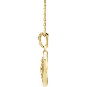 14K Yellow Gold 14.75 X 12.75 Mm 16-18 In Polished Tree Of Life Necklace