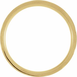14K Yellow Gold 6 Mm Polished Patterned Comfort-Fit Band Size 10