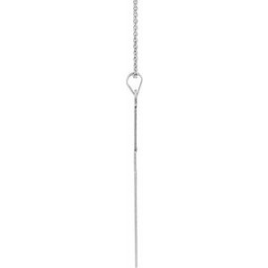 Sterling Silver 39 X 25 Mm 18 In Polished Cross Necklace