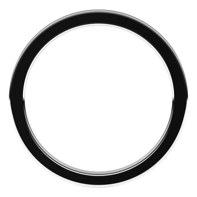 14K Rose Gold Or Sterling Silver Or Platinum Or Palladium Standard Weight Flat Comfort Fit Band