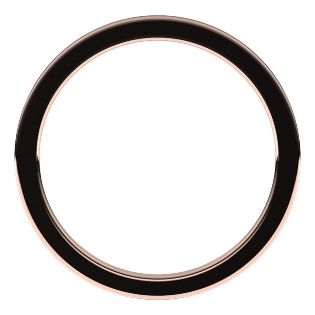 14K Rose Gold Or Sterling Silver Or Platinum Or Palladium Standard Weight Flat Comfort Fit Band