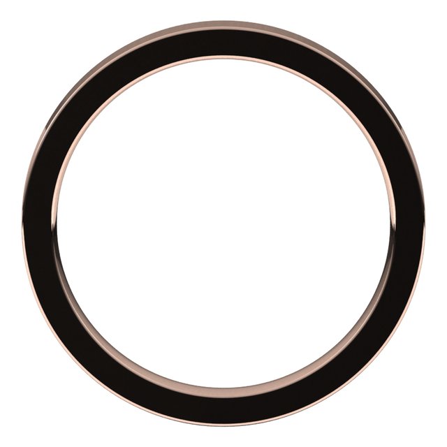 14K Rose Gold Or Sterling Silver Or Platinum Or Palladium Standard Weight Flat Comfort Fit Band