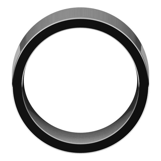 14K Rose Gold Or Sterling Silver Or Platinum Or Palladium Standard Weight Flat Comfort Fit Band