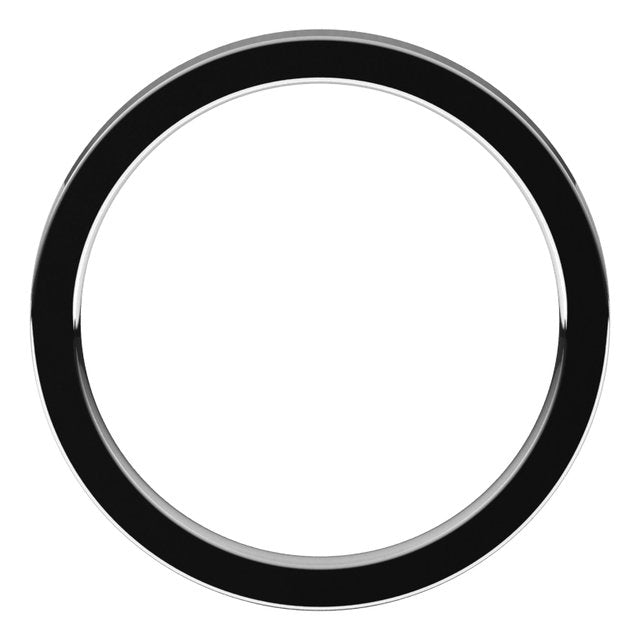 14K Rose Gold Or Sterling Silver Or Platinum Or Palladium Standard Weight Flat Comfort Fit Band