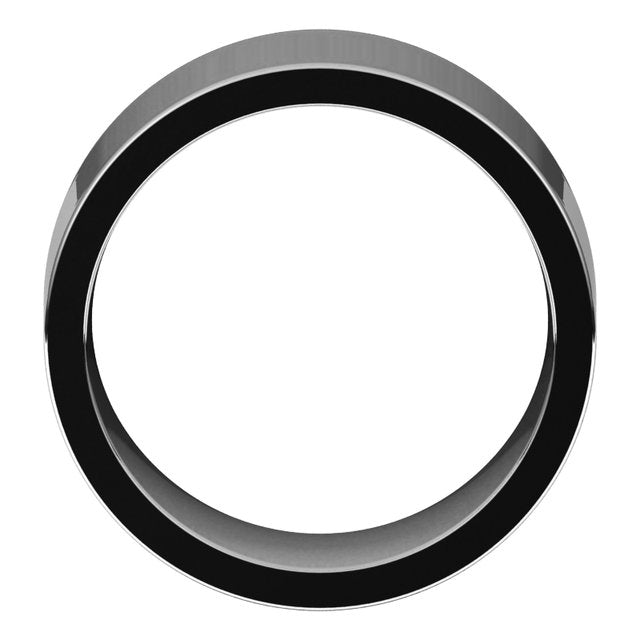 14K Rose Gold Or Sterling Silver Or Platinum Or Palladium Standard Weight Flat Comfort Fit Band