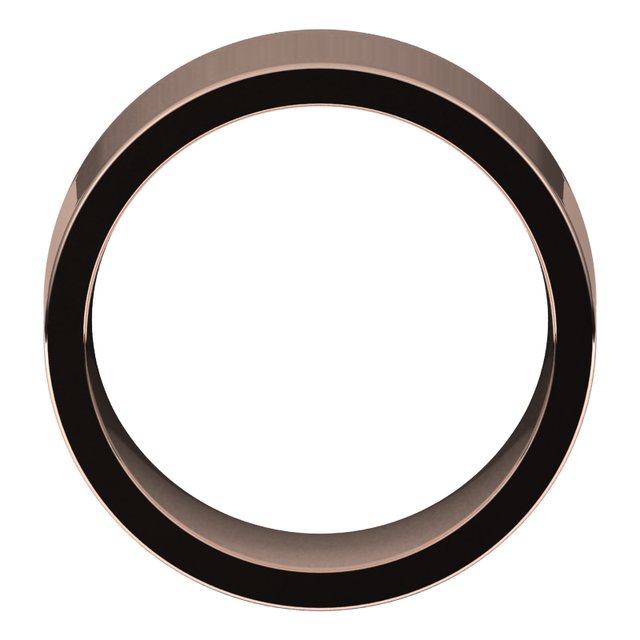 14K Rose Gold Or Sterling Silver Or Platinum Or Palladium Standard Weight Flat Comfort Fit Band