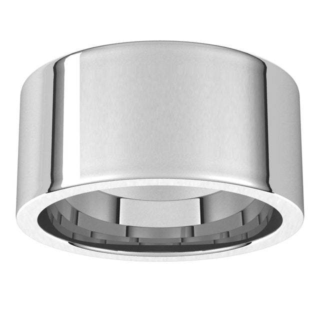 14K Rose Gold Or Sterling Silver Or Platinum Or Palladium Standard Weight Flat Comfort Fit Band