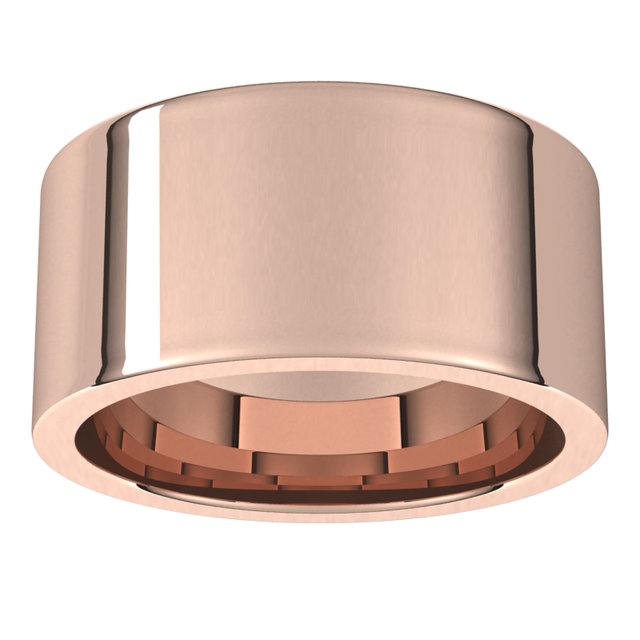 14K Rose Gold Or Sterling Silver Or Platinum Or Palladium Standard Weight Flat Comfort Fit Band