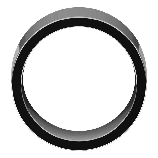 14K Rose Gold Or Sterling Silver Or Platinum Or Palladium Standard Weight Flat Comfort Fit Band
