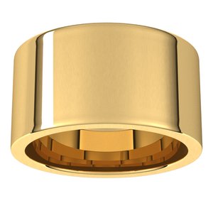 14K Yellow Gold 11 Mm Flat Comfort Fit Band Size 10.5