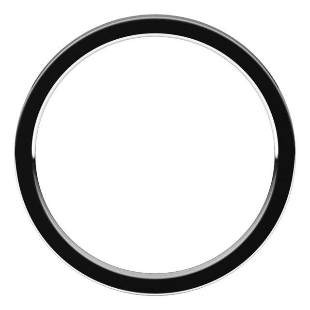 14K White Gold Lightweight Flat Comfort Fit Light Band