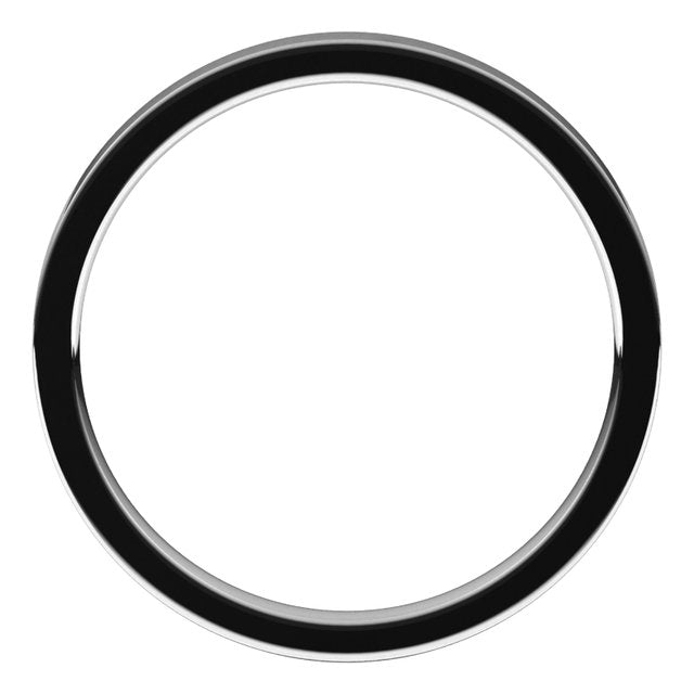 18K Yellow Or White Or Rose Gold Lightweight Flat Comfort Fit Light Band