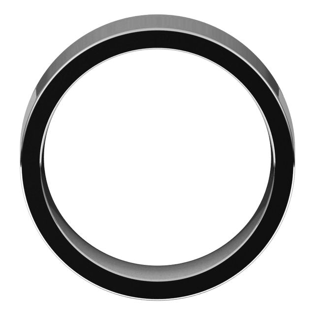 14K Rose Gold Or Sterling Silver Or Platinum Or Palladium Standard Weight Flat Comfort Fit Band