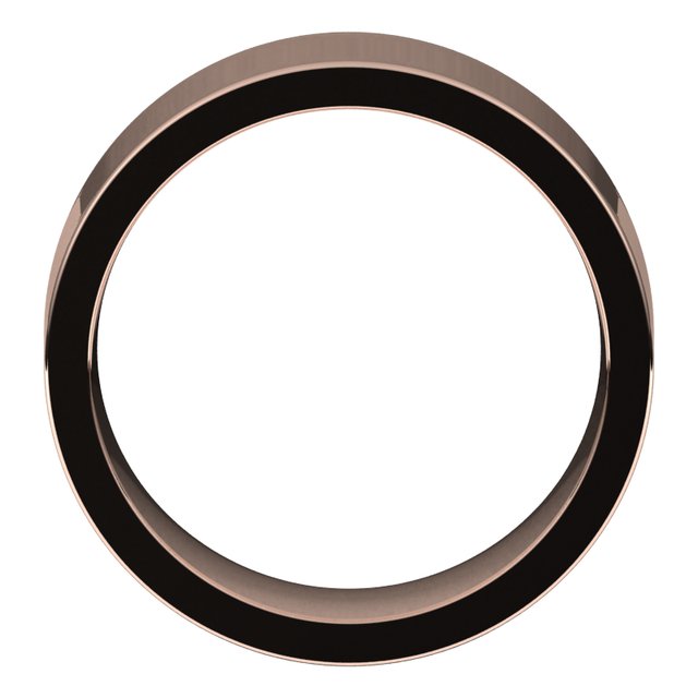 14K Rose Gold Or Sterling Silver Or Platinum Or Palladium Standard Weight Flat Comfort Fit Band