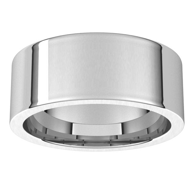 14K Rose Gold Or Sterling Silver Or Platinum Or Palladium Standard Weight Flat Comfort Fit Band