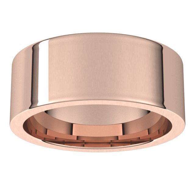 14K Rose Gold Or Sterling Silver Or Platinum Or Palladium Standard Weight Flat Comfort Fit Band