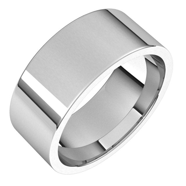 14K Rose Gold Or Sterling Silver Or Platinum Lightweight Flat Comfort Fit Light Band