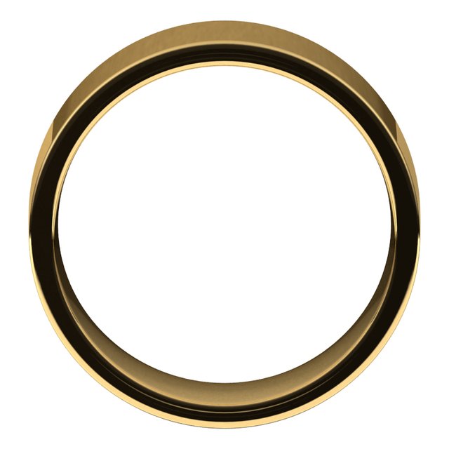 18K Yellow Or White Or Rose Gold Lightweight Flat Comfort Fit Light Band
