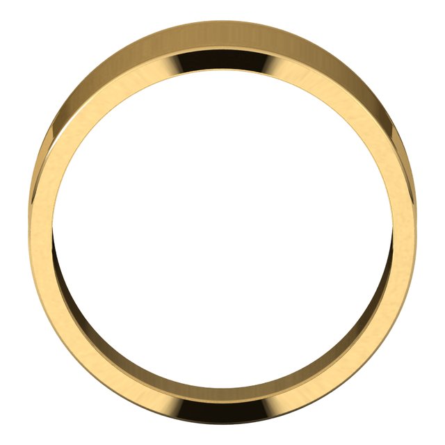14K Yellow Or White Or Rose Gold Or Sterling Silver Or Platinum Standard Fit Flat Tapered Band