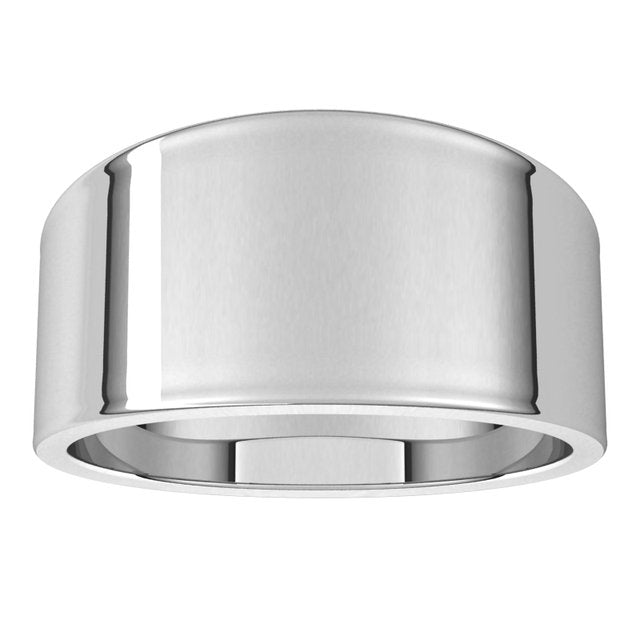 14K Yellow Or White Or Rose Gold Or Sterling Silver Or Platinum Standard Fit Flat Tapered Band