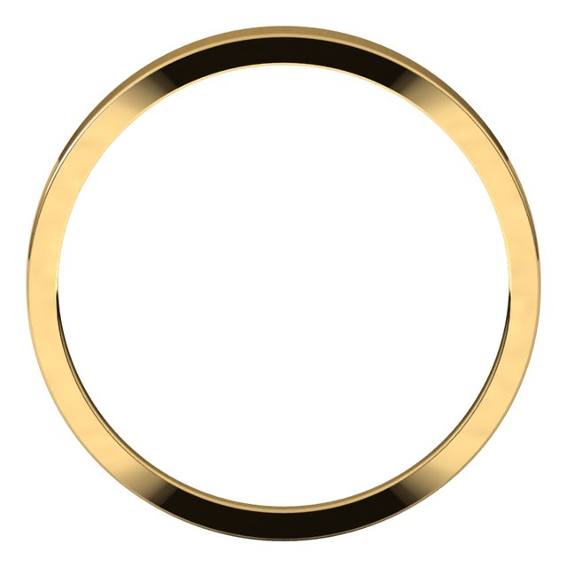 14K Yellow Or White Or Rose Gold Or Sterling Silver Or Platinum Standard Fit Flat Tapered Band